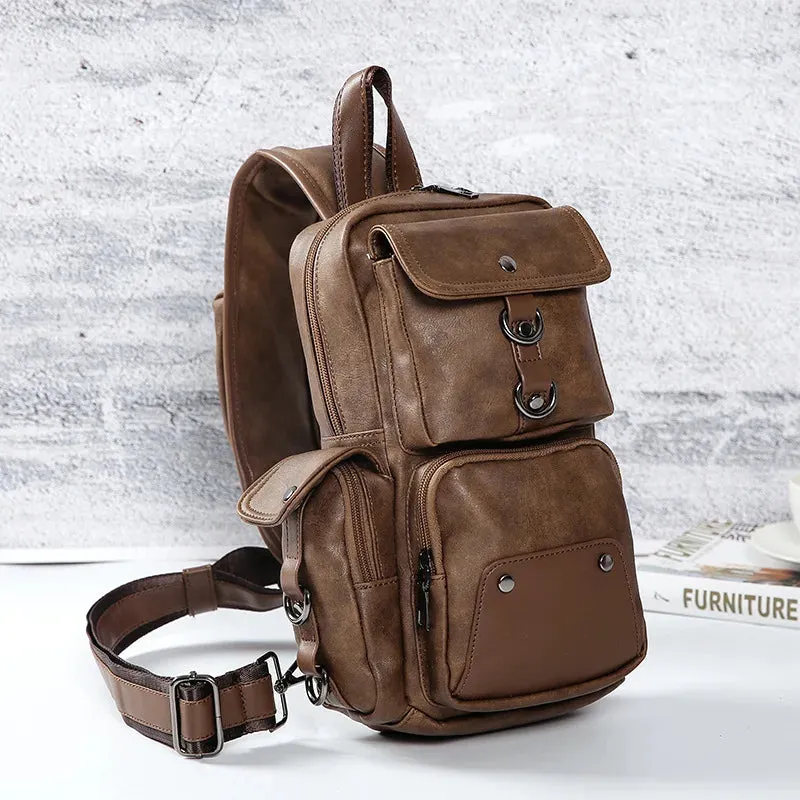 Leather Crossbody Bag -Vintage Luxury