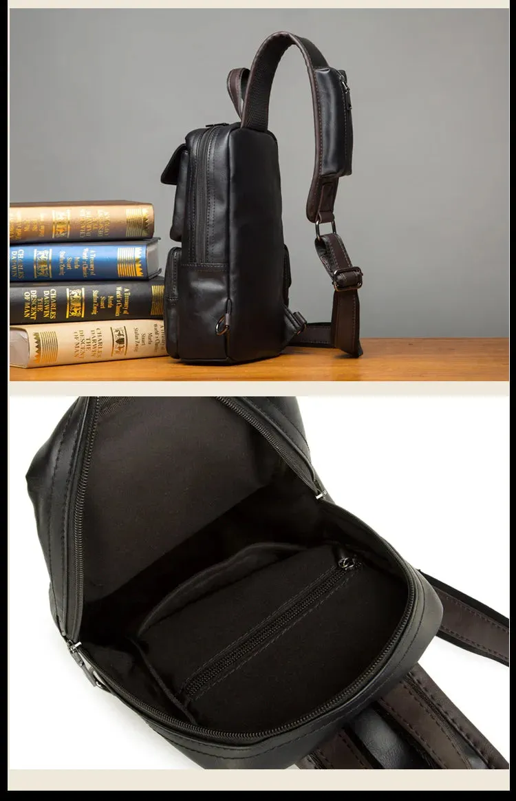 Leather Crossbody Bag -Vintage Luxury