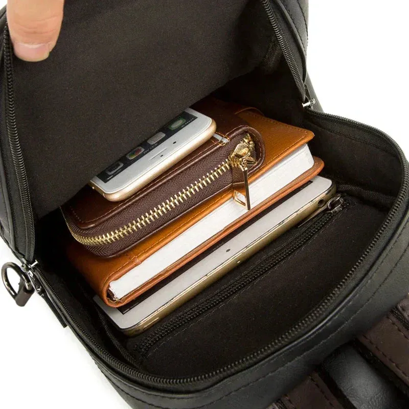 Leather Crossbody Bag -Vintage Luxury