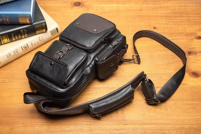 Leather Crossbody Bag -Vintage Luxury