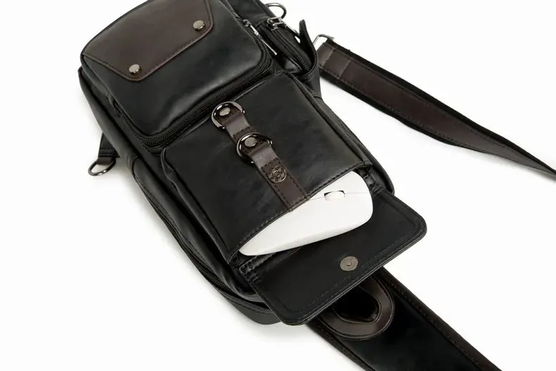 Leather Crossbody Bag -Vintage Luxury