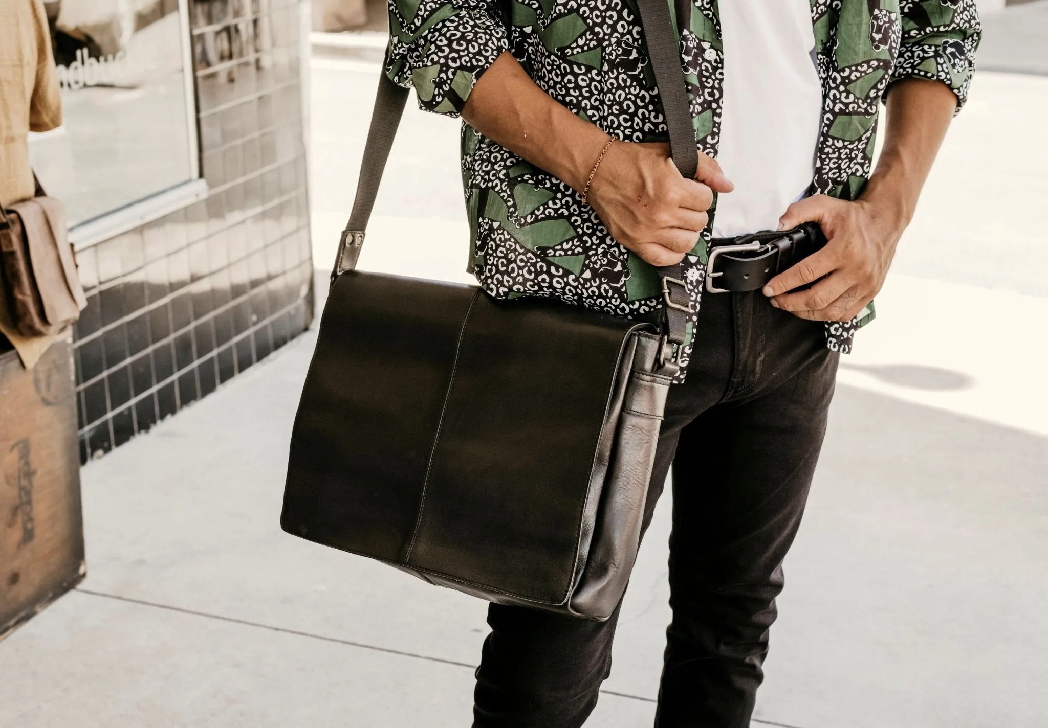 Leather Messenger Bag for Men - Lincoln 15