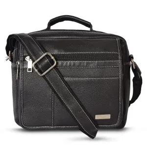 LEATHER SLING BAG  998920 (BLACK)