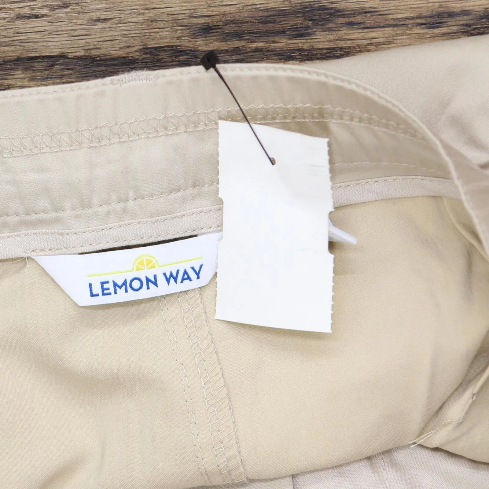 Lemon Way Womens Stretch Utility Twill Cargo Crop Pant 648456 Taupe Brown 14