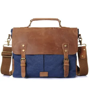 Lincoln Canvas Leather Messenger Bag