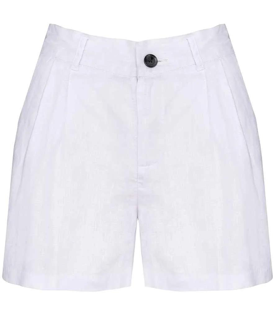 Linen Bermuda Shorts: Womens