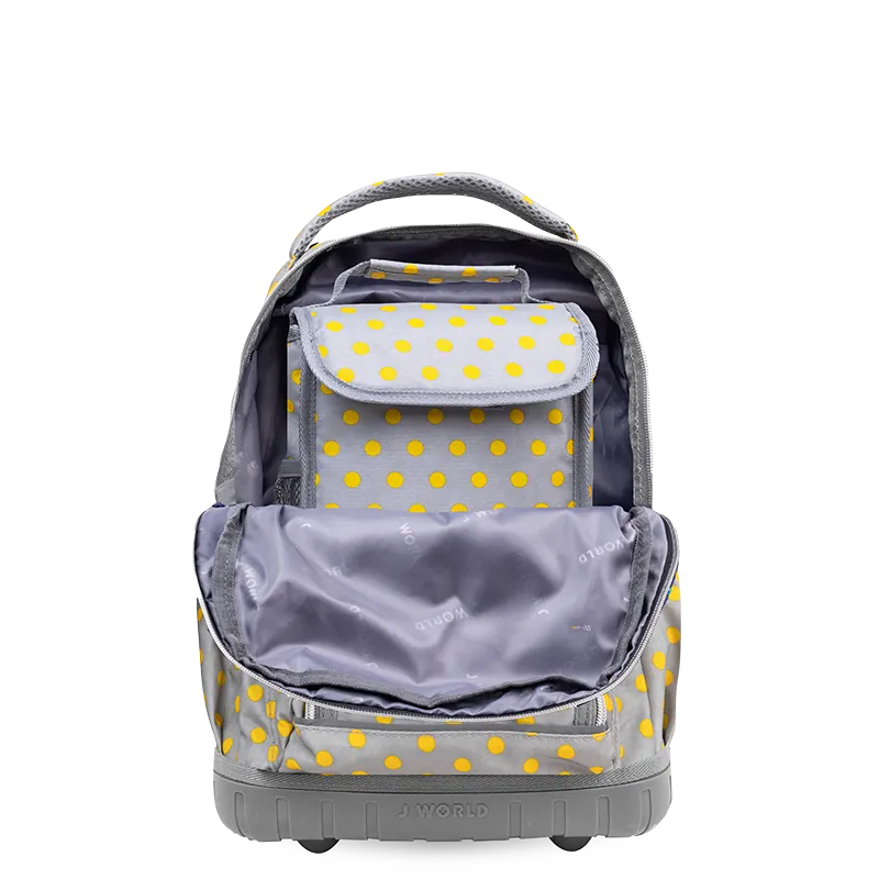 Lollipop Kids Rolling Backpack With Lunch Bag (16 Inch) in Candy Buttons
