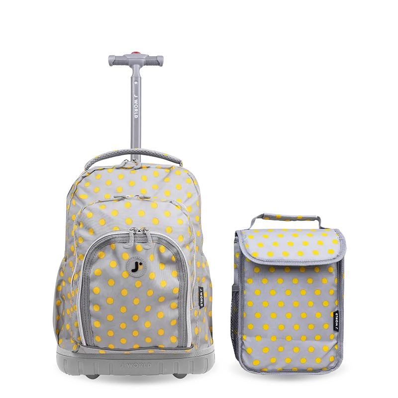 Lollipop Kids Rolling Backpack With Lunch Bag (16 Inch) in Candy Buttons