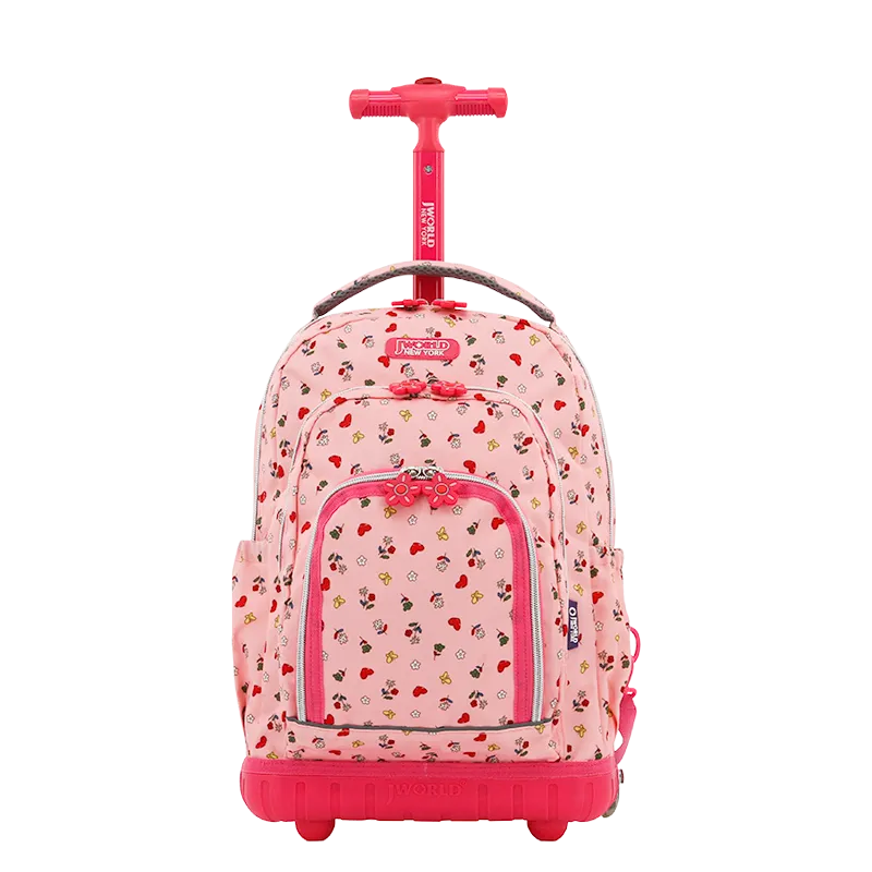 Lollipop Kids Rolling Backpack With Lunch Bag (16 Inch) in Pink Yard - Final Sale