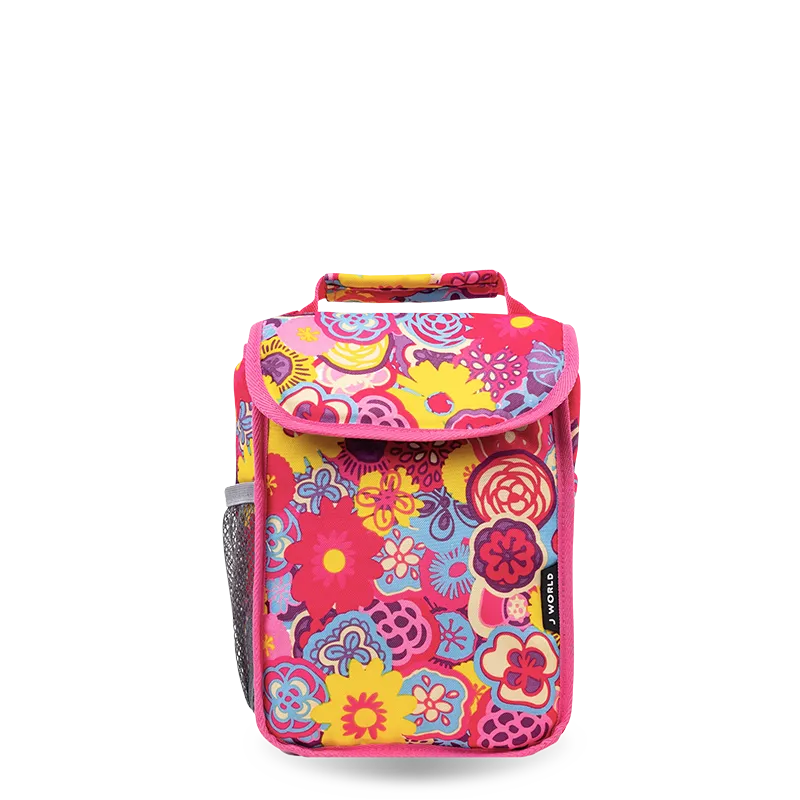 Lollipop Kids Rolling Backpack With Lunch Bag (16 Inch) in Poppy Pansy