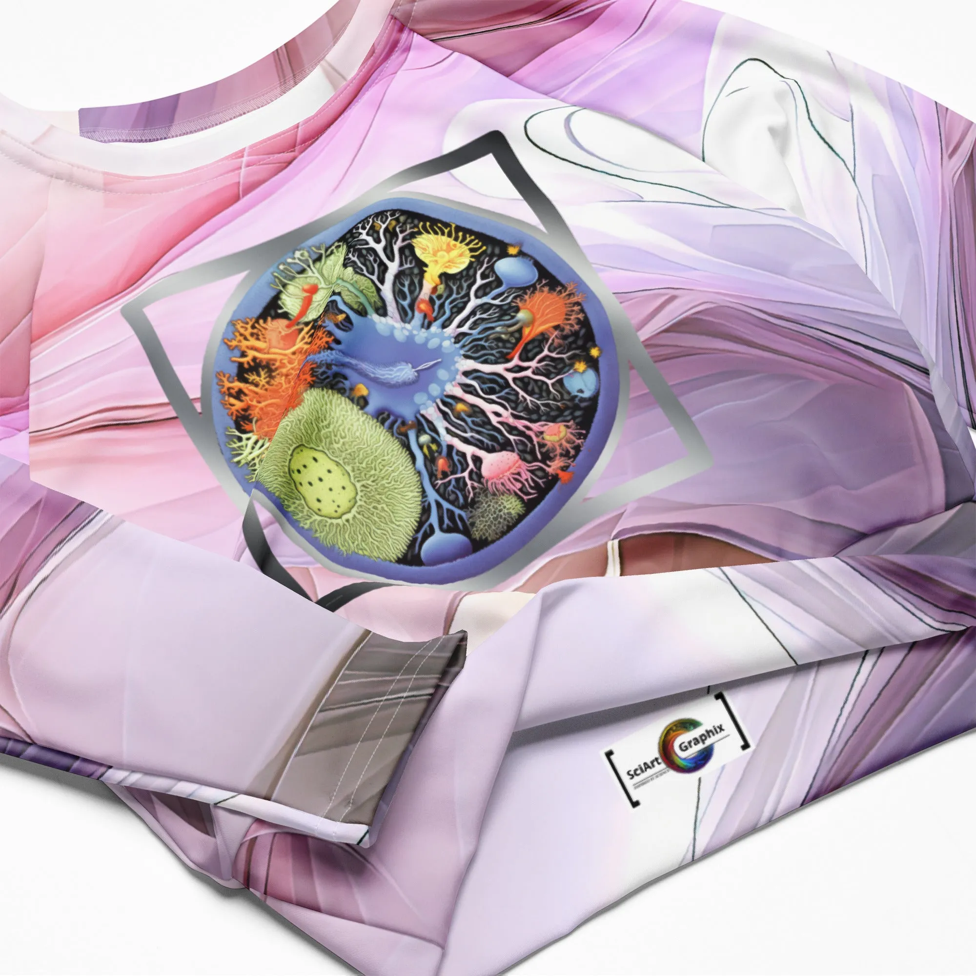 Long-Sleeve Crop Top Microscopic Landscape