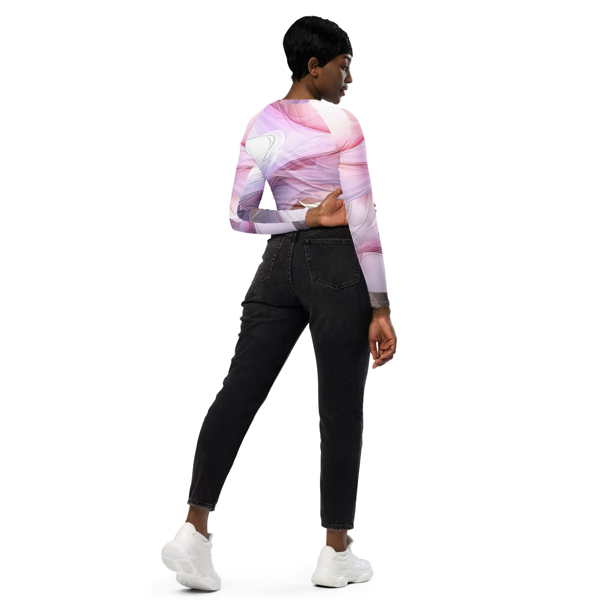 Long-Sleeve Crop Top Microscopic Landscape