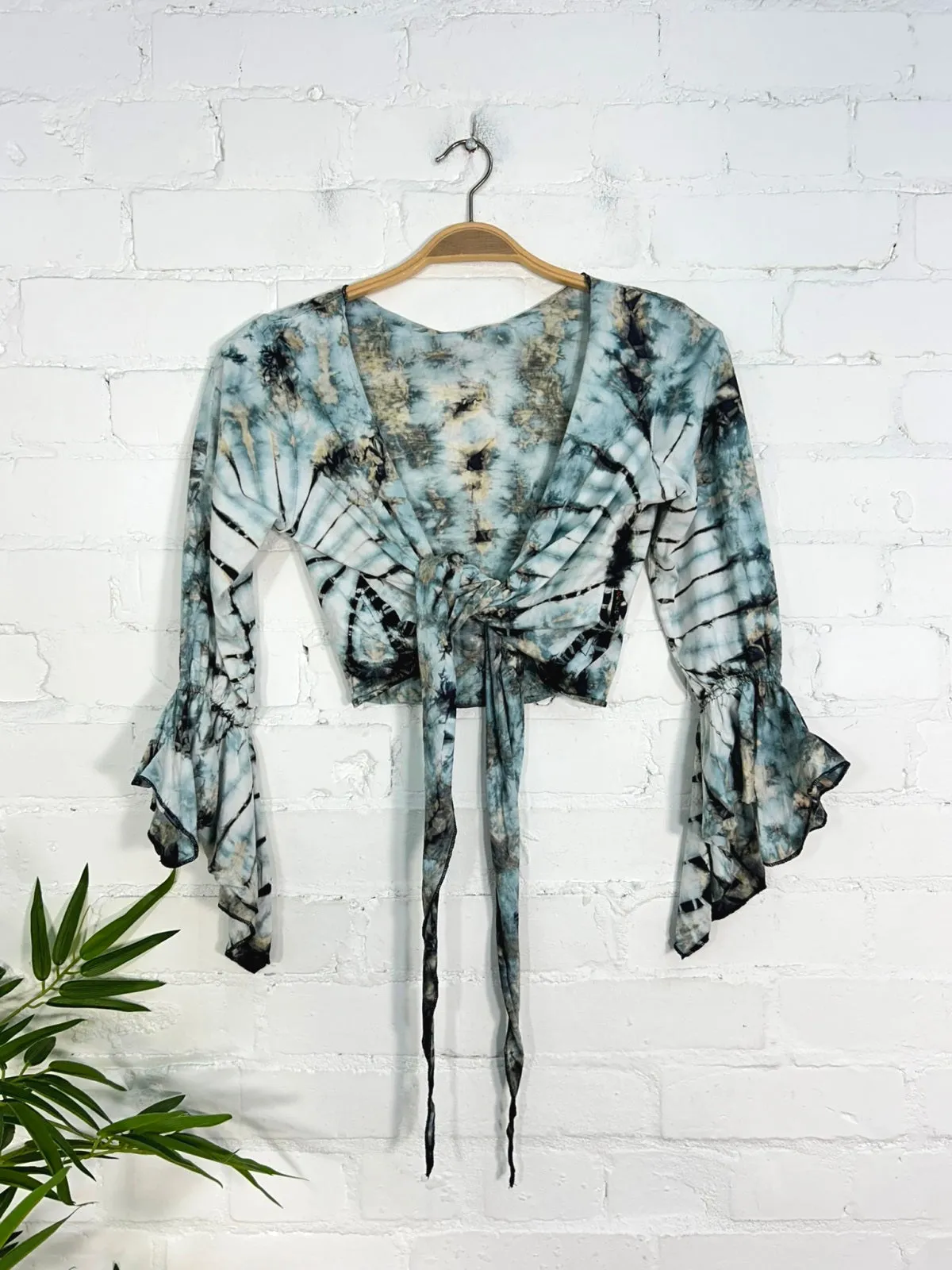 Long Sleeve Tie Top