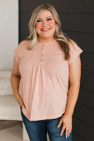 Look To The Future Boho Top- Dusty Coral