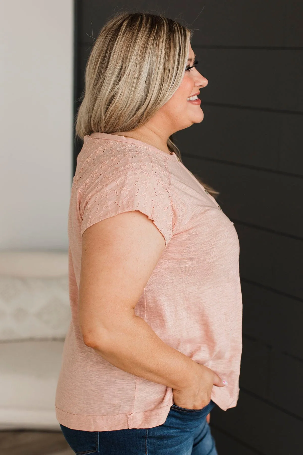 Look To The Future Boho Top- Dusty Coral