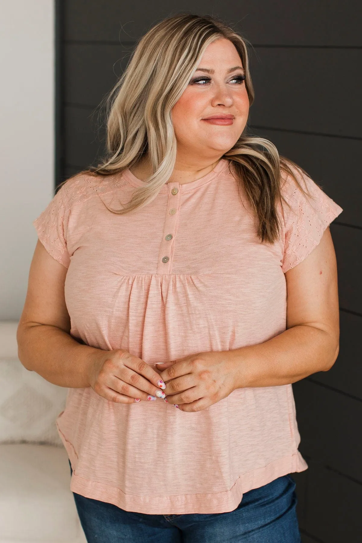 Look To The Future Boho Top- Dusty Coral