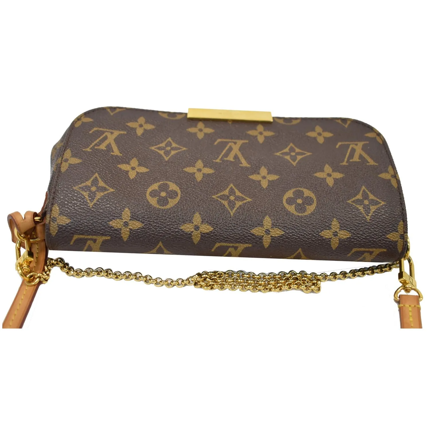 LOUIS VUITTON Favorite PM Monogram Canvas Crossbody Bag Brown
