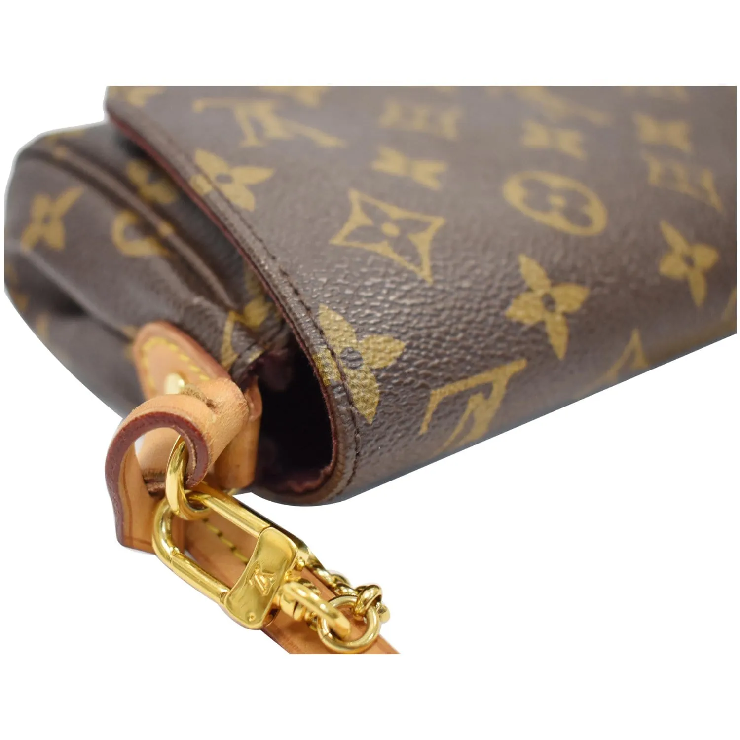 LOUIS VUITTON Favorite PM Monogram Canvas Crossbody Bag Brown