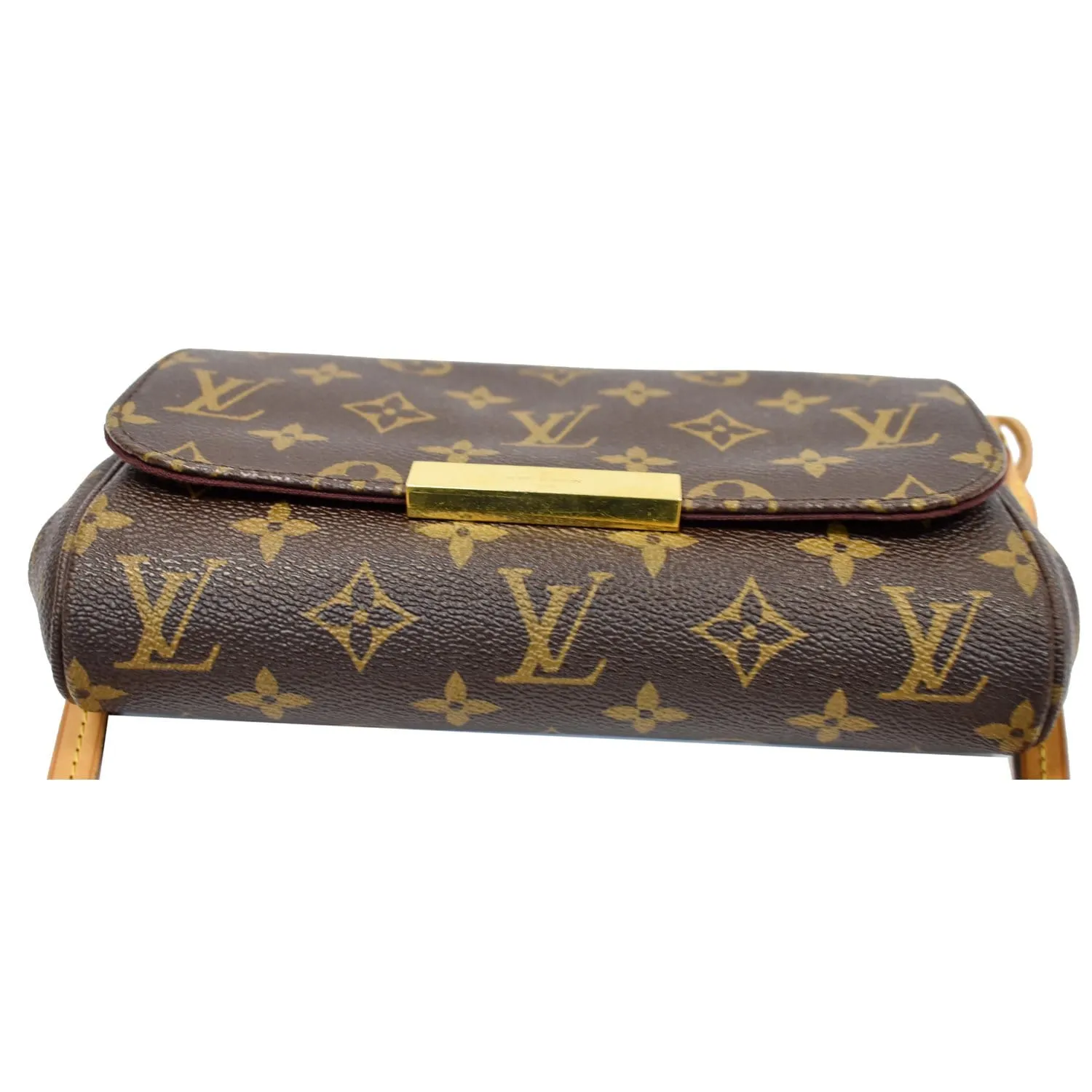 LOUIS VUITTON Favorite PM Monogram Canvas Crossbody Bag Brown