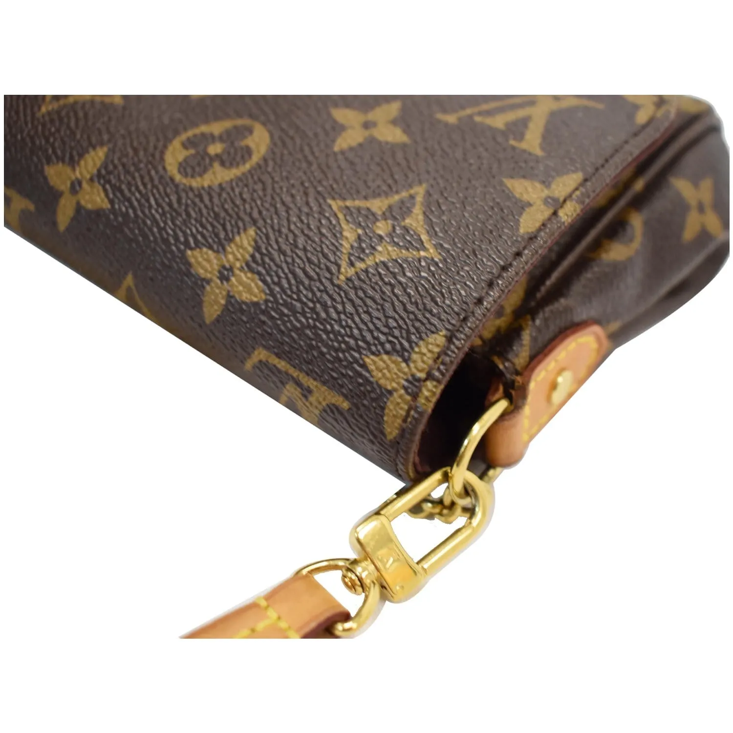 LOUIS VUITTON Favorite PM Monogram Canvas Crossbody Bag Brown