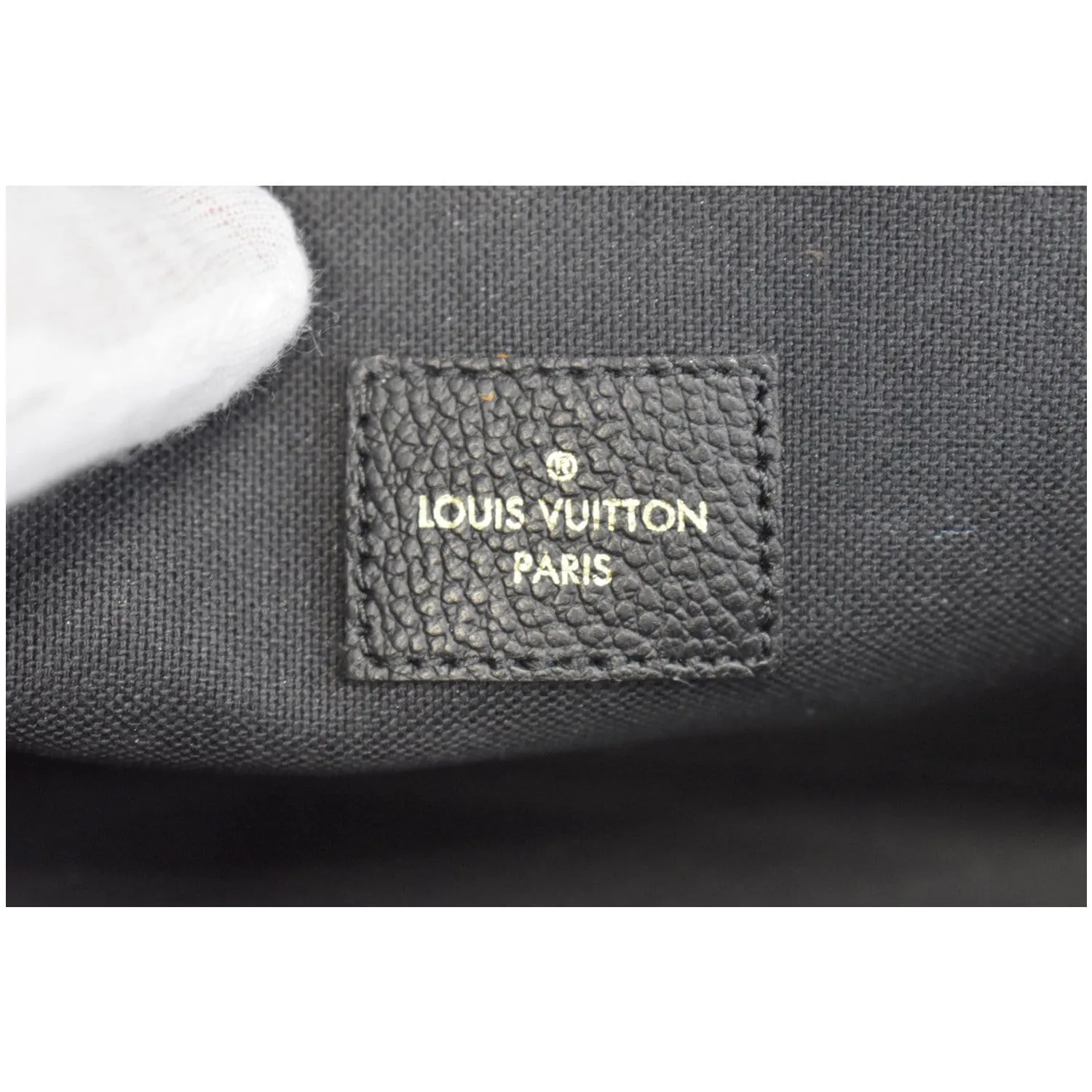 LOUIS VUITTON Pochette Felicie Monogram Empreinte Chain Wallet Black