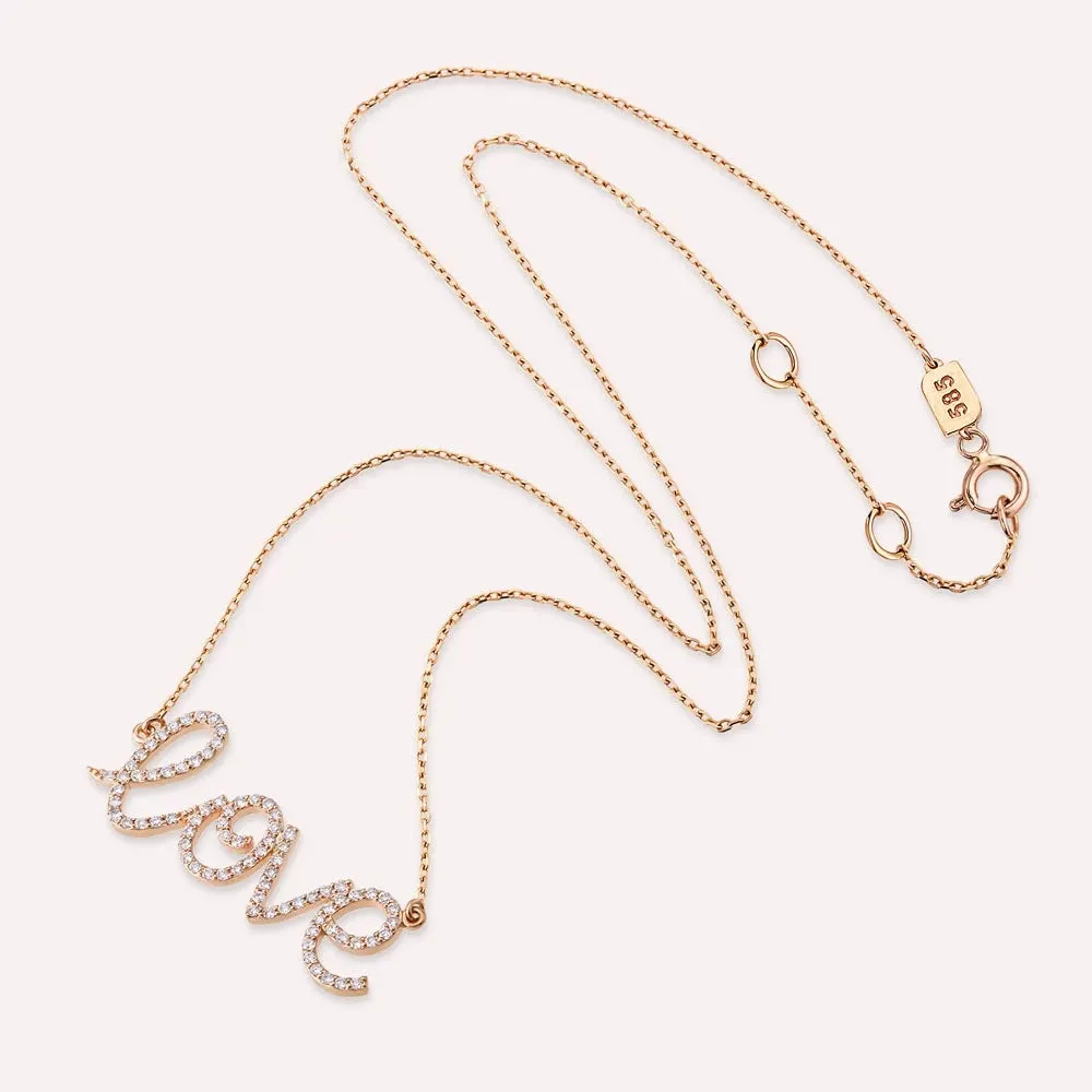 LOVE DIAMOND GOLD NECKLACE