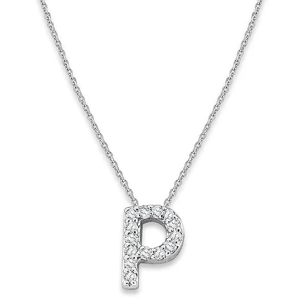 Lowercase Diamond Initial Pendant by KC Designs