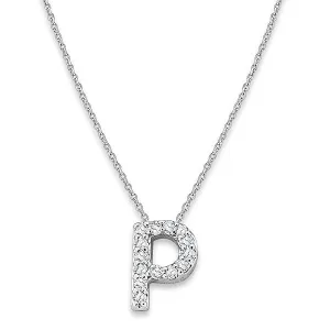 Lowercase Diamond Initial Pendant by KC Designs