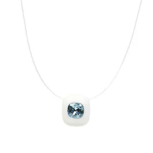 Luna Pendant Necklace Aquamarine