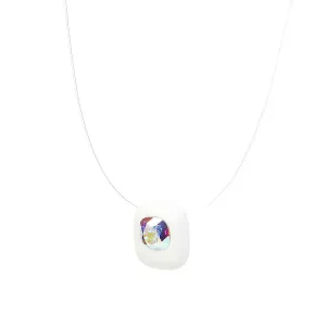 Luna Pendant Necklace Aurora Borealis