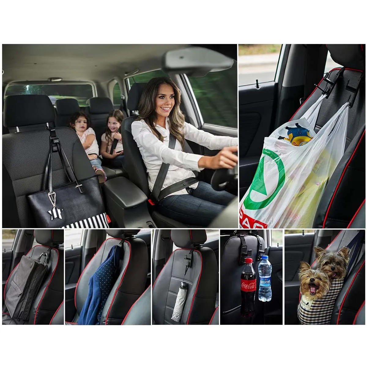 Magic Headrest Hooks, Custom fit for Nissan, Purse Hanger Headrest Hook Holder for Car Seat Organizer Behind Over the Seat Hook Hang Purse or Bags