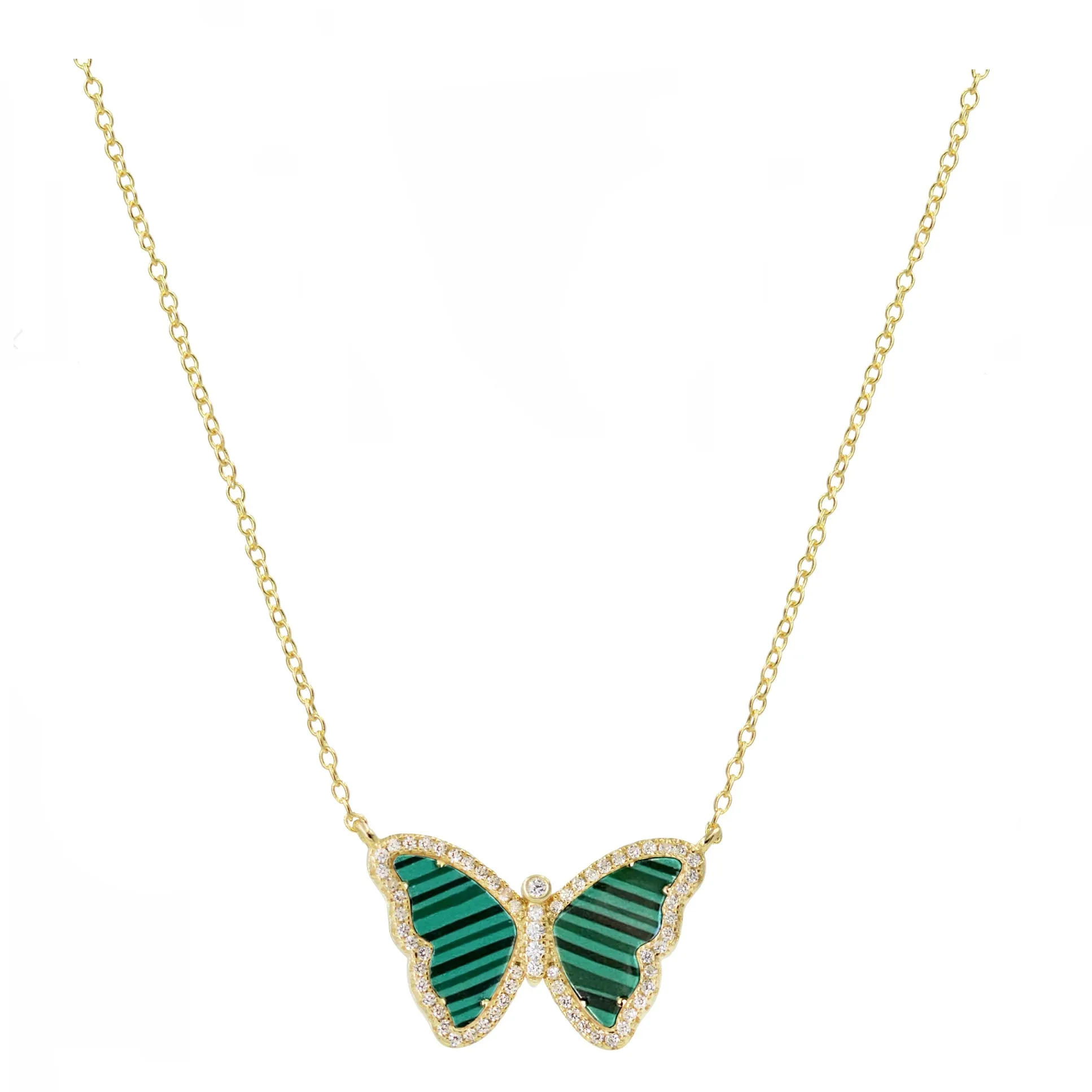 Malachite Butterfly Necklace