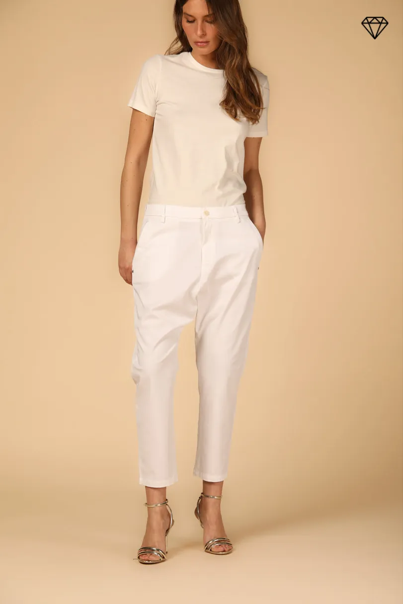 Malibu Jogger women's chino pants in gabardine carrot fit ①