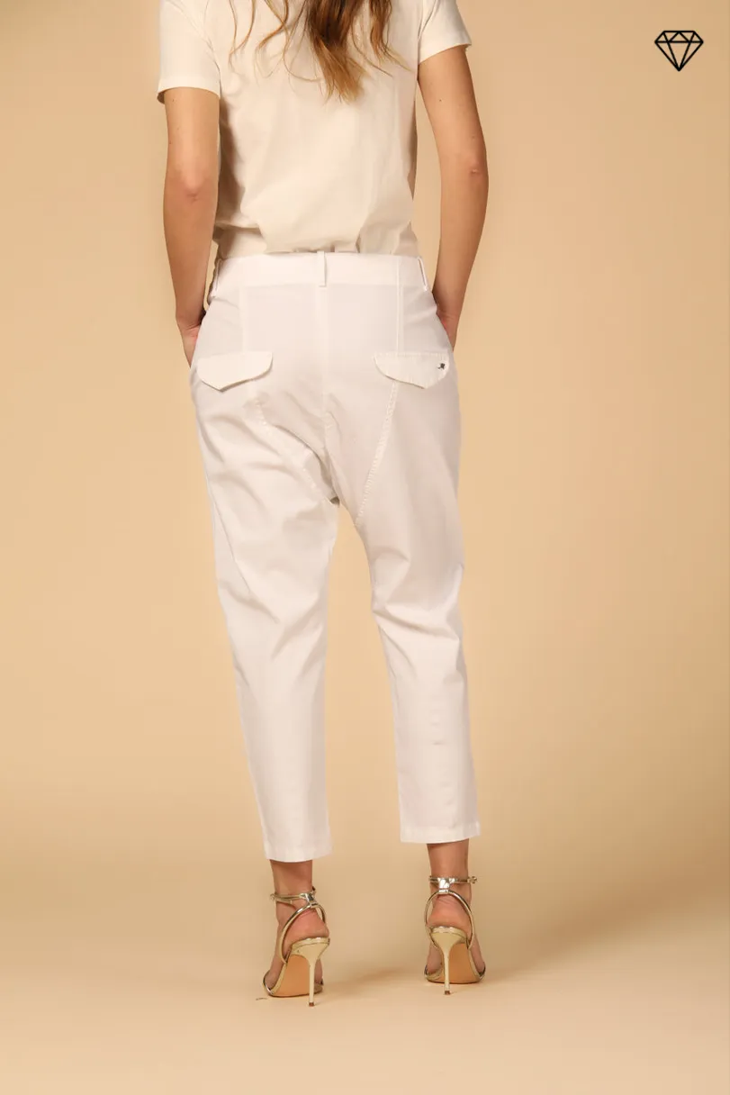 Malibu Jogger women's chino pants in gabardine carrot fit ①