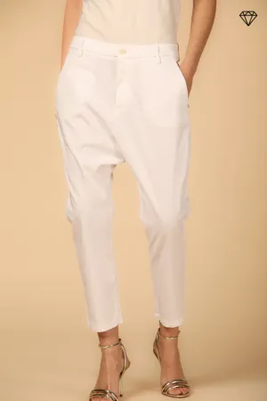 Malibu Jogger women's chino pants in gabardine carrot fit ①