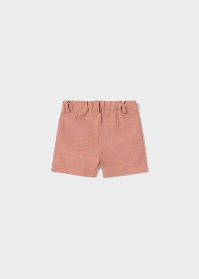 Mayoral 1052 White Tee-Shirt and Mayoral 1240 Brick Red Shorts In Stock Now