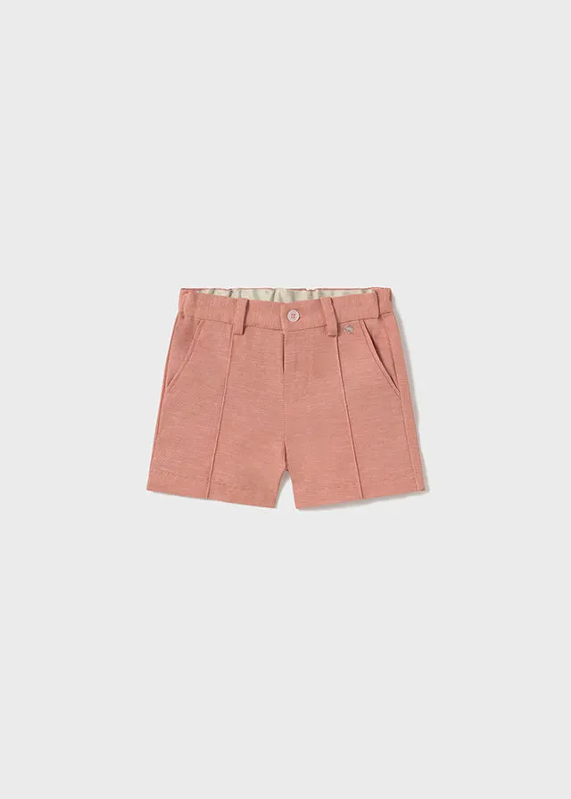 Mayoral 1052 White Tee-Shirt and Mayoral 1240 Brick Red Shorts In Stock Now