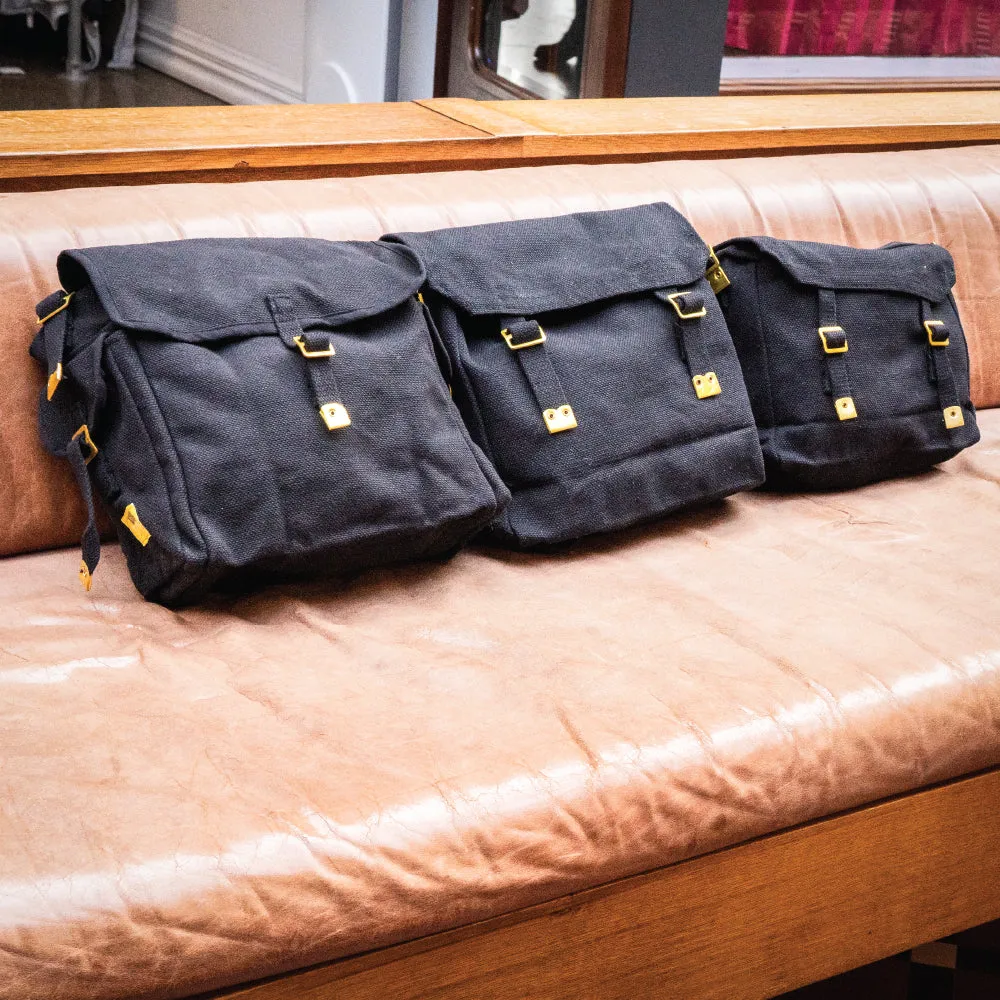 Medium Canvas Haversack - Black