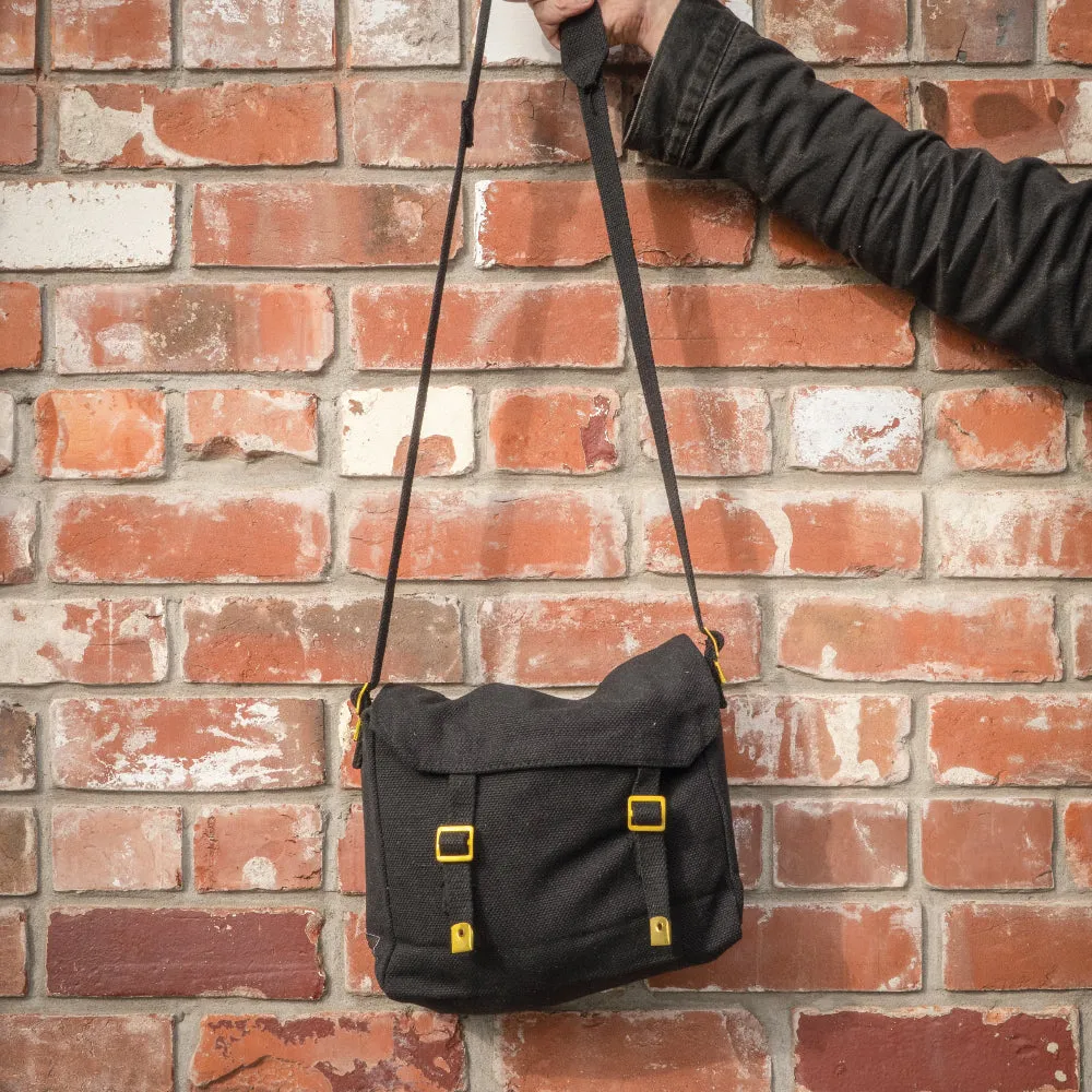 Medium Canvas Haversack - Black