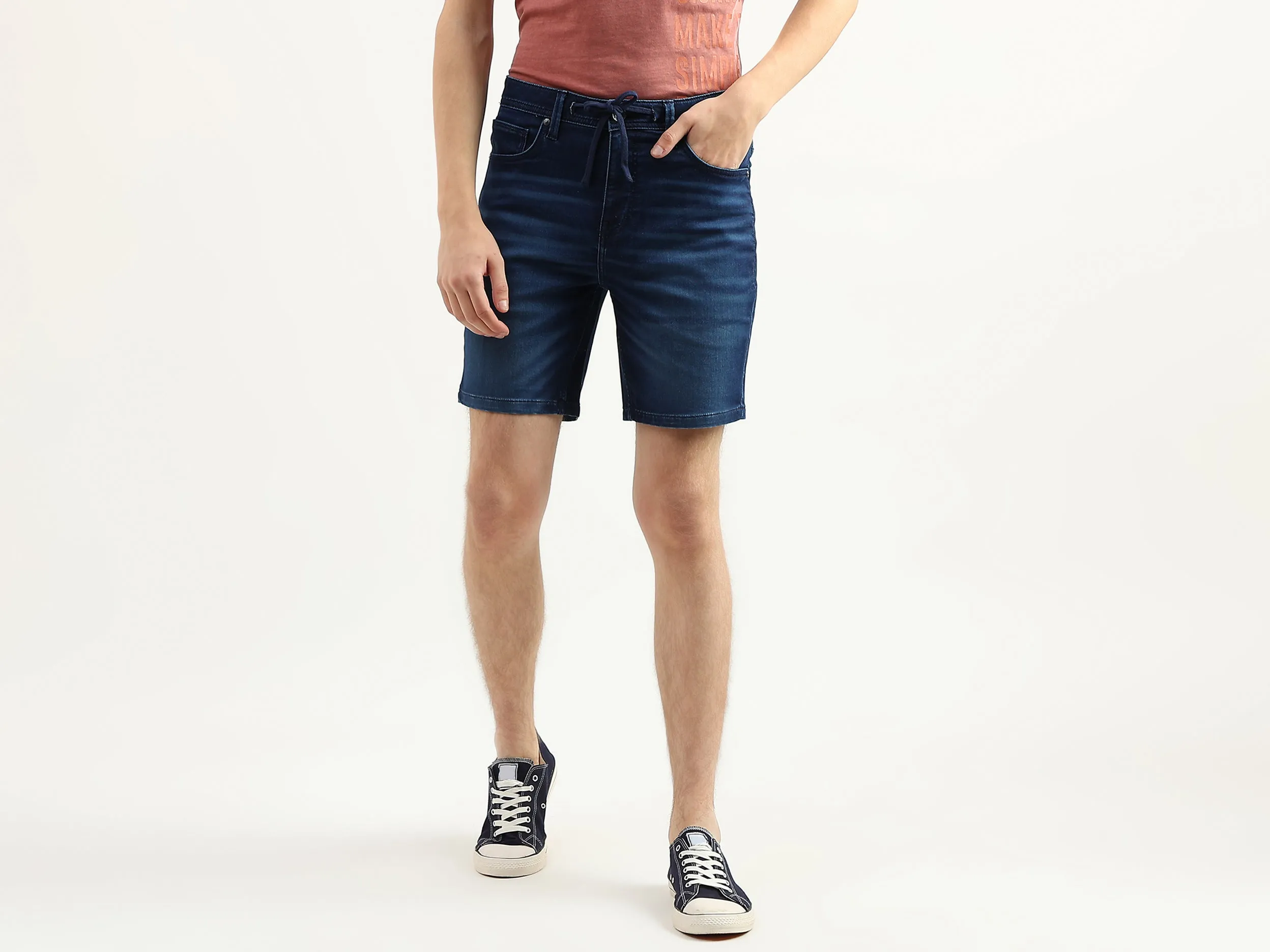 Men Solid Slim Fit Shorts