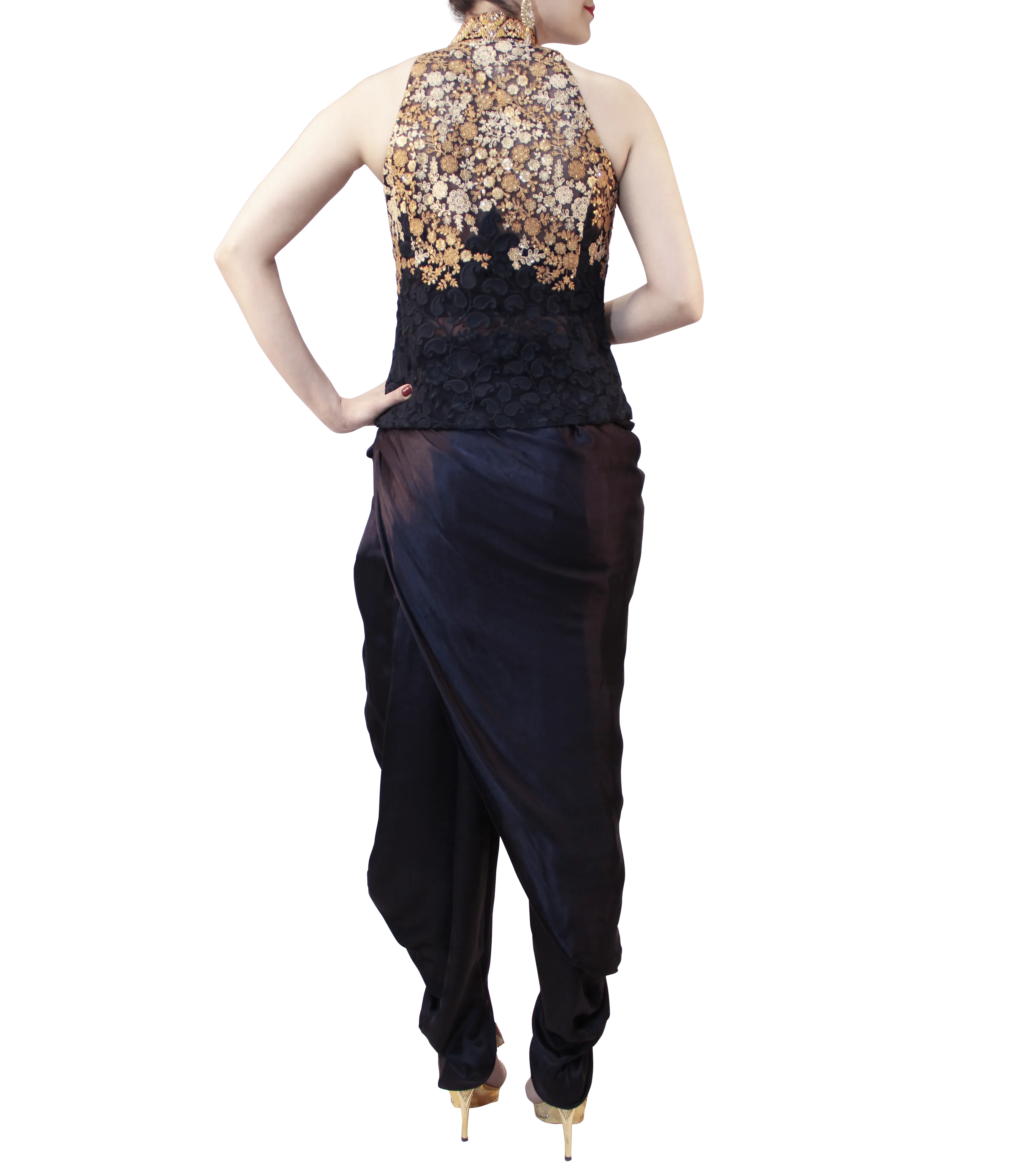 MIDNIGHT BLUE DHOTI STYLE