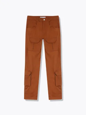 Military Cargo Pants-Rust
