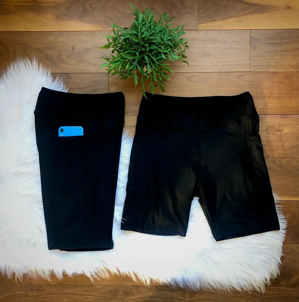 Mommy & Me Black Bike Shorts