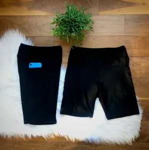Mommy & Me Black Bike Shorts