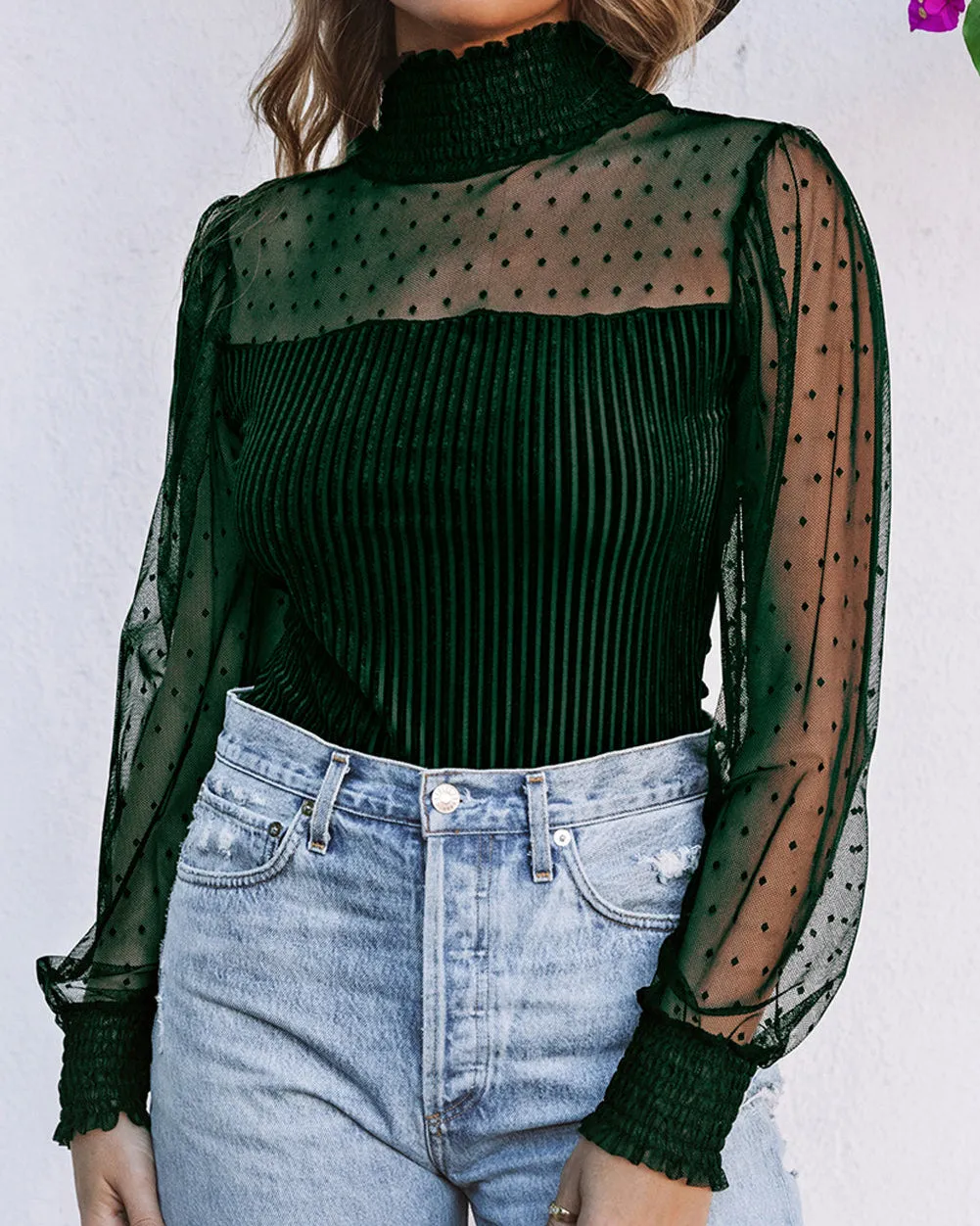Moon Dots Velvet Bodysuit