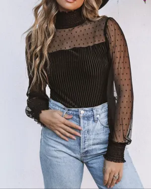 Moon Dots Velvet Bodysuit