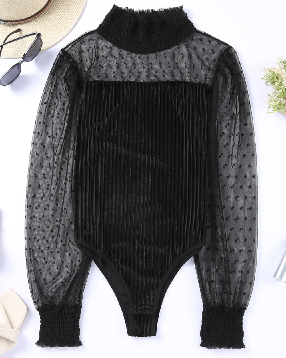 Moon Dots Velvet Bodysuit