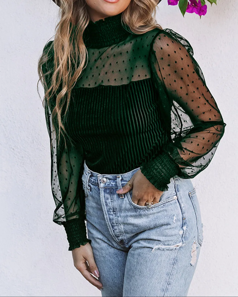 Moon Dots Velvet Bodysuit