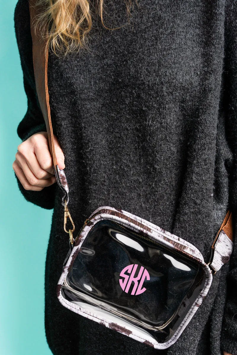 Moosic To My Ears Faux Leather Clear Stadium Bag