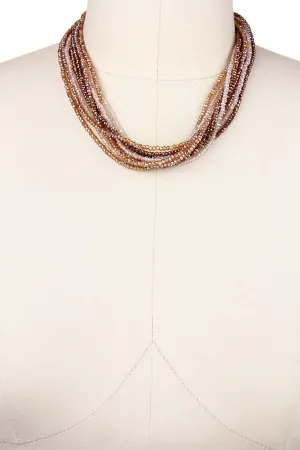 Multi Strand Crystal Ombre Nec